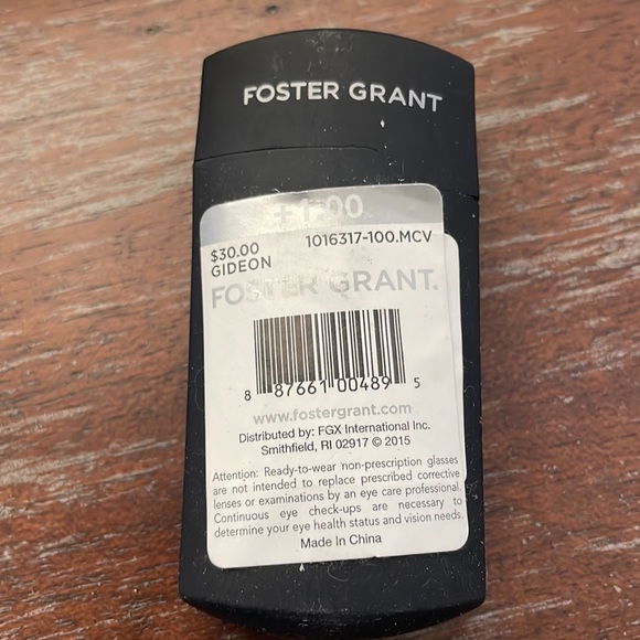 Foster Grant Microvision folding reader NWT IOB with case. Black and silver - Picture 3 of 12